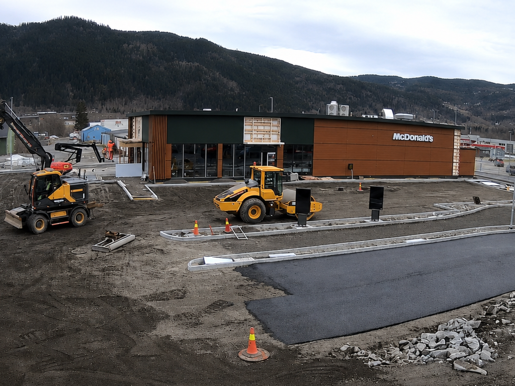 Totalentreprise næringsbygg Orkanger — ferdigstilt bygg med uteområde